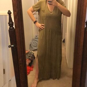 Banana Republic Olive Green Maxi Dress